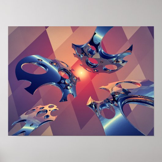 Poster Reflets de vol lumineux (Devant)
