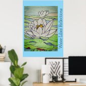 Poster Reflets des nénuphars  (Bureau à domicile)