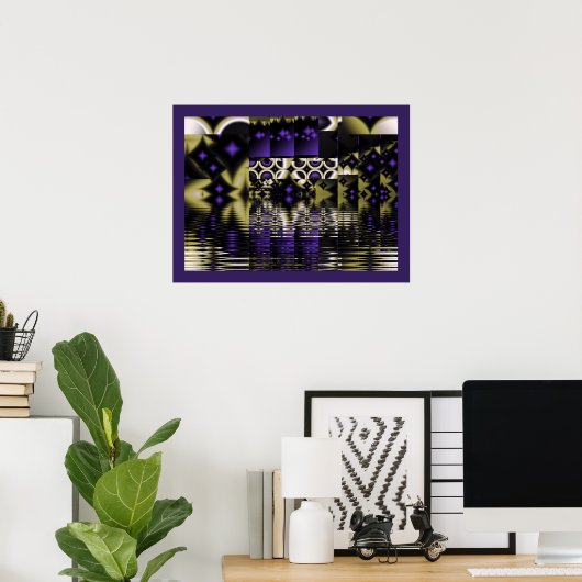 Poster Reflets d'étoile violette (Bureau à domicile)