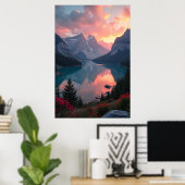 Poster Reflets du coucher de soleil (Bureau à domicile)