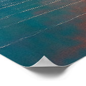 Poster Reflets du coucher de soleil avec des arbres dénud (Coin)