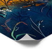 Poster Reflets du coucher de soleil sur l'aquarelle de Ha (Coin)