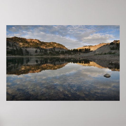 Poster Reflets du coucher de soleil sur le lac Helen, Las (Devant)
