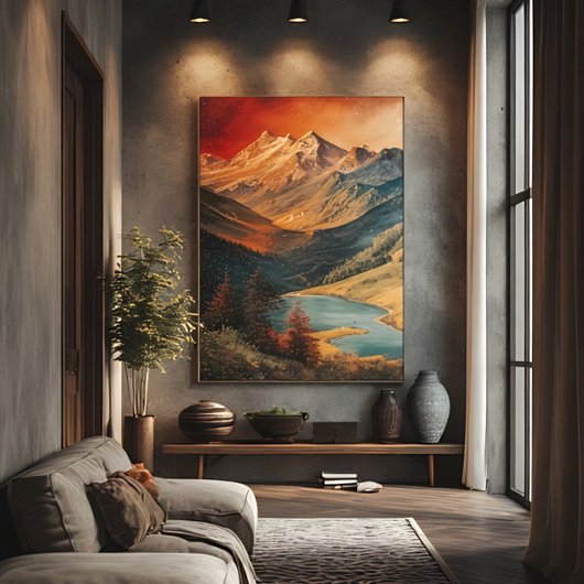 Poster Reflets du lac mystique