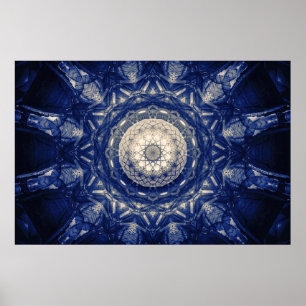 Poster Reflex Reactor Blue Biomechanical Dystopique Desig