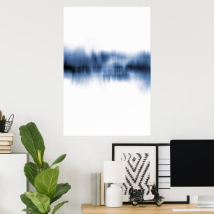 Poster Réflexion bleue