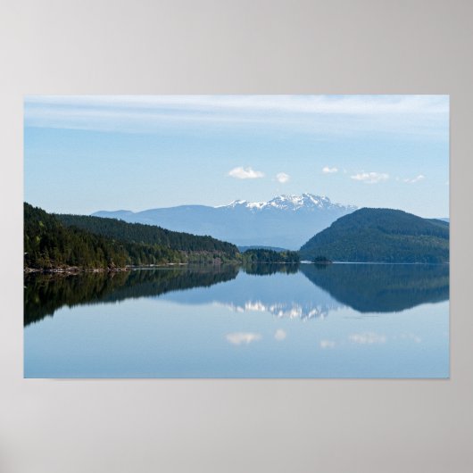 Poster Réflexion dans un lac - Île de Vancouver, Canada (Devant)