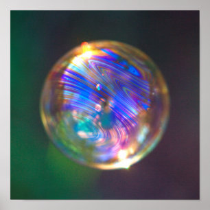 Poster Réflexion de bulle flottante