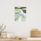 Poster Réflexion de Koi Pond avec poissons et lys (Cuisine)