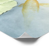Poster Réflexion de Koi Pond avec poissons et lys (Coin)