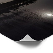 Poster Réflexion de la lune sur le lac (Coin)