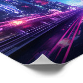 Poster Réflexion de la ville de Cyberpunk (Coin)