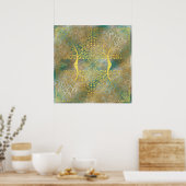 Poster Réflexion de l'arbre d'or sur (Cuisine)