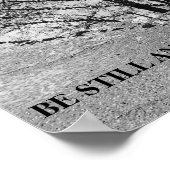 Poster Réflexion de l'arbre noir et blanc (Coin)