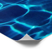 Poster Réflexion de l'eau dans la piscine, abstrait (Coin)