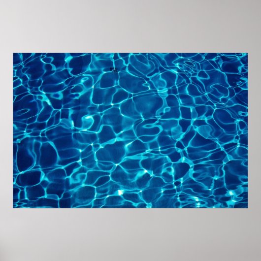 Poster Réflexion de l'eau dans la piscine, abstrait (Devant)