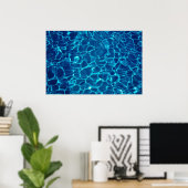 Poster Réflexion de l'eau dans la piscine, abstrait (Bureau à domicile)