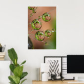 Poster Réflexion des gouttelettes d'eau (Bureau à domicile)