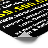 Poster Réflexion des panneaux de taxis, publicité des ent (Coin)