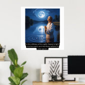 Poster Réflexion divine : Sérénité au bord de l'eau (Bureau à domicile)