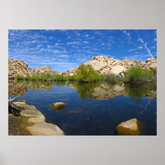 Poster Réflexion du Barker Dam à Joshua Tree II (Devant)