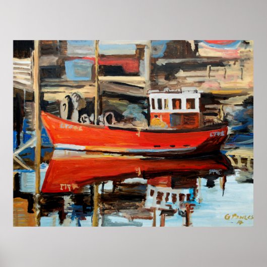 Poster Réflexion du bateau (Devant)