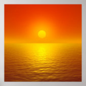 Poster Réflexion du coucher de soleil (Devant)