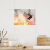 Poster Réflexion du Grand Héron Bleu Sunrise (Cuisine)