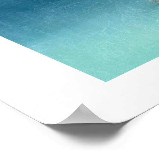 Poster Réflexion du lac des arbres d'hiver (Coin)