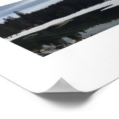 Poster Réflexion gelée Bleu Blanc couleur photo (Coin)