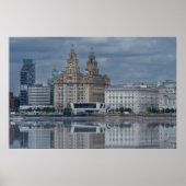 Poster Réflexion Liverpool Skyline (Devant)