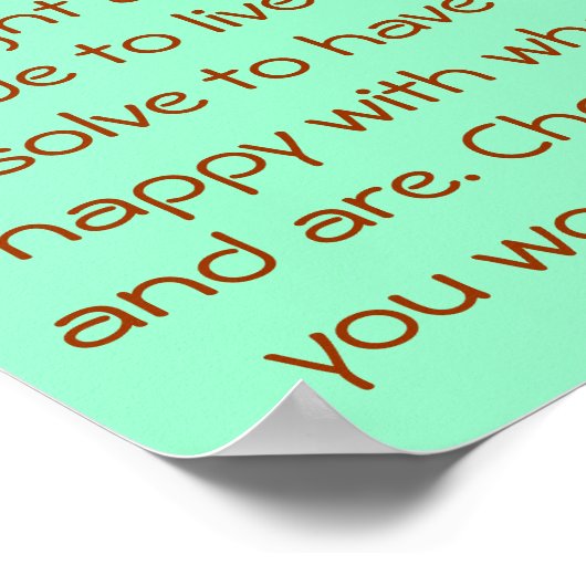 Poster Réflexion positive (Coin)