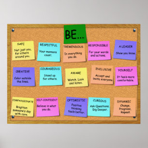 Poster RÉFLEXION POSITIVE - 15 points