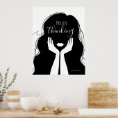 Poster Réflexion positive - Silhouette Portrait Art (Cuisine)