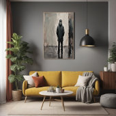 Poster Réflexion solitaire - Art minimaliste