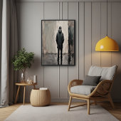 Poster Réflexion solitaire - Art minimaliste