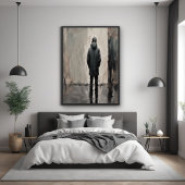Poster Réflexion solitaire - Art minimaliste