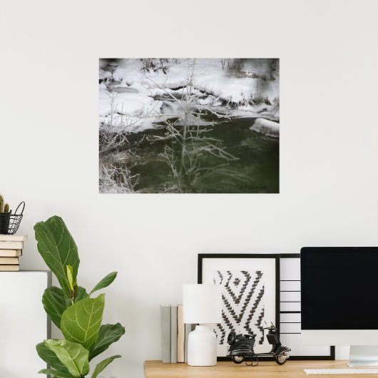 Poster Réflexion sur la glace (Bureau à domicile)