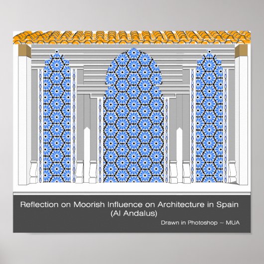 Poster Réflexion sur l'architecture mauresque en Espagne (Devant)