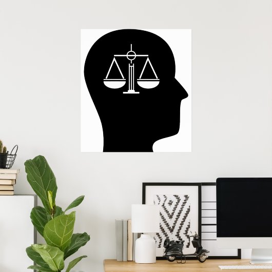 Poster Réflexion sur le droit (Bureau à domicile)