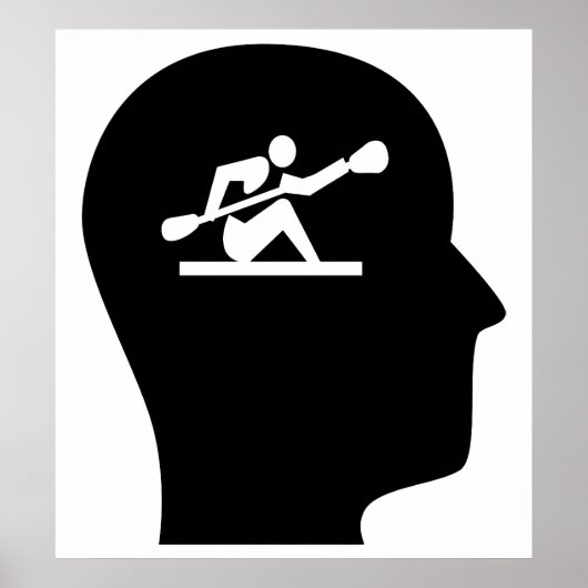 Poster Réflexion sur le kayak (Devant)