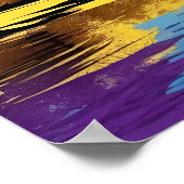 Poster Réflexion sur le lac paisible des arbres violets e (Coin)
