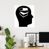 Poster Réflexion sur le travail de bibliothèque (Bureau à domicile)