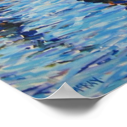 Poster "Réflexions bleu ciel" (Coin)