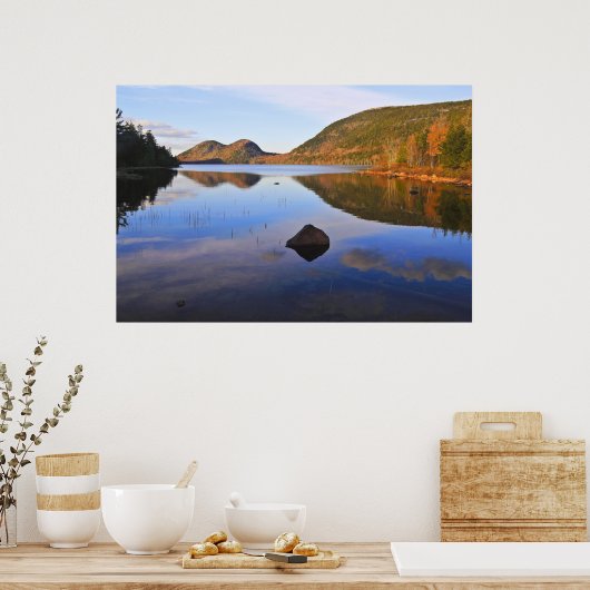 Poster Réflexions bleues (Cuisine)