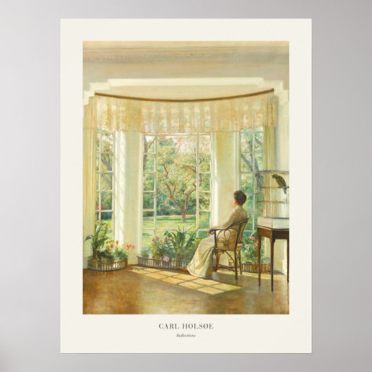 Poster Réflexions Carl Holsøe Holsoe Danois Intérieur (Devant)