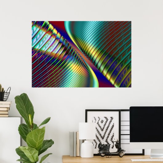 Poster Réflexions dans l'espace fractal (Bureau à domicile)