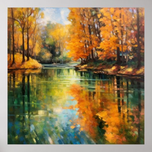 Poster Réflexions d'automne Art (Devant)