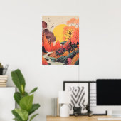 Poster Réflexions d'automne : Un paysage de la rivière Se (Bureau à domicile)