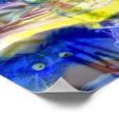 Poster Réflexions de la nature I - Oiseaux dorés et bleus (Coin)